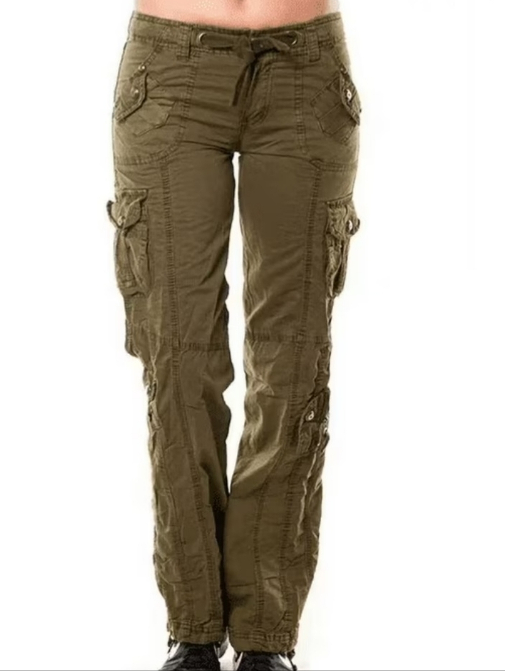 Lady Foot Locker Women's Olive Green Cargo Pants ~ Size Large